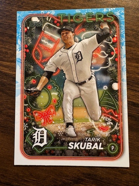 2024 Topps Holiday Tarik Skubal #H144 Detroit Tigers Baseball Card