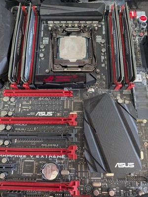 32GB DDR4 ASUS ROG RAMPAGE V Extreme + i7-5960X X99 LGA2011-3  Accessories READ