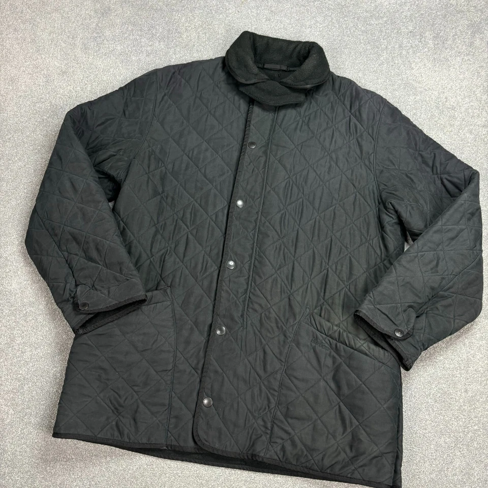 Barbour Jacket Adult Extra Large Black Quilted Hunting Country Field Lined Mens - Image 2 of 4