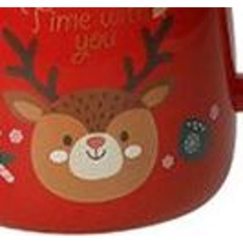 Mug Natale con Tappo Silicone e Magnete Albero BRANDANI Rossa 400 ml, fotografia 9 di 9