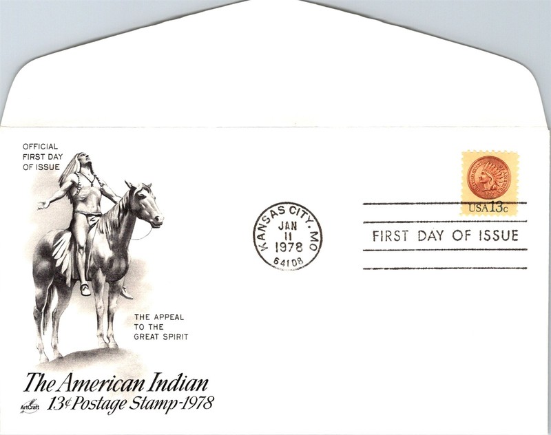 S09-5930, INDIAN HEAD PENNY, ARTCRAFT FDC