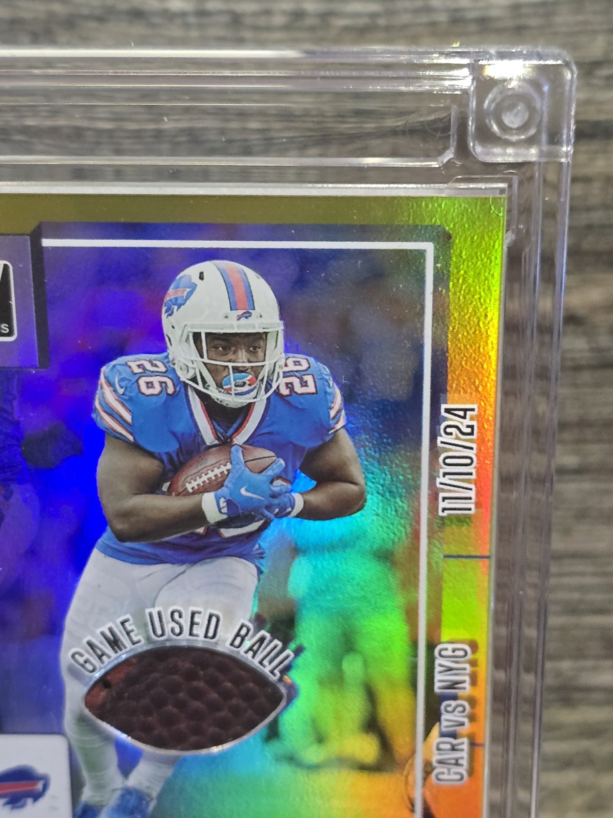 Devin Singletary /61 Donruss Game Used Ball Patch 2025 Jersey Fusion Ball Stars view 5