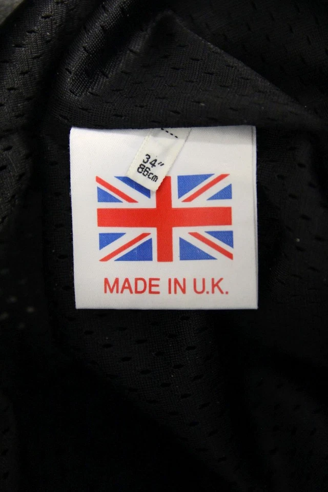 BRITISH MADE SCOTT LEATHERS BLACK BIKER TROUSERS: WAIST 34 IN/INSIDE LEG 30 IN - Image 4 of 4