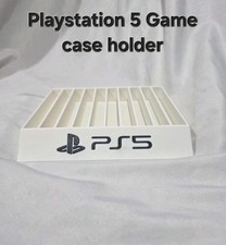 PlayStation Game Case Holder Rack   Standard  Compact   Holds 10 PS4/PS5 Cases