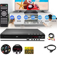 1080P DVD Player All Region Free DVD CD Disc Player AV Output USB Remote Control