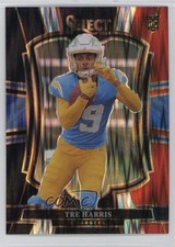 2025 Panini Select Premier Level Black & Red Shock Prizm Tre Harris #101 1h4z