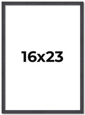 16x23 Rustic Brown Real Wood Picture Frame Width 0.75 inches  Interior Frame De