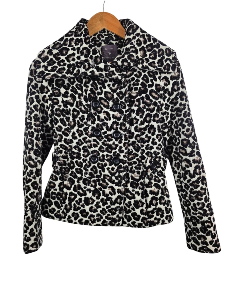 Veste Cropped Forever 21 - Imprimé Animalier Violet - Taille LARGE - Neuf Avec étiquettes (NWT)