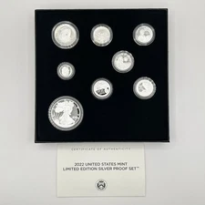 2022 U.S. Mint Limited Edition Silver Proof Set with Certificate of Authenticity
