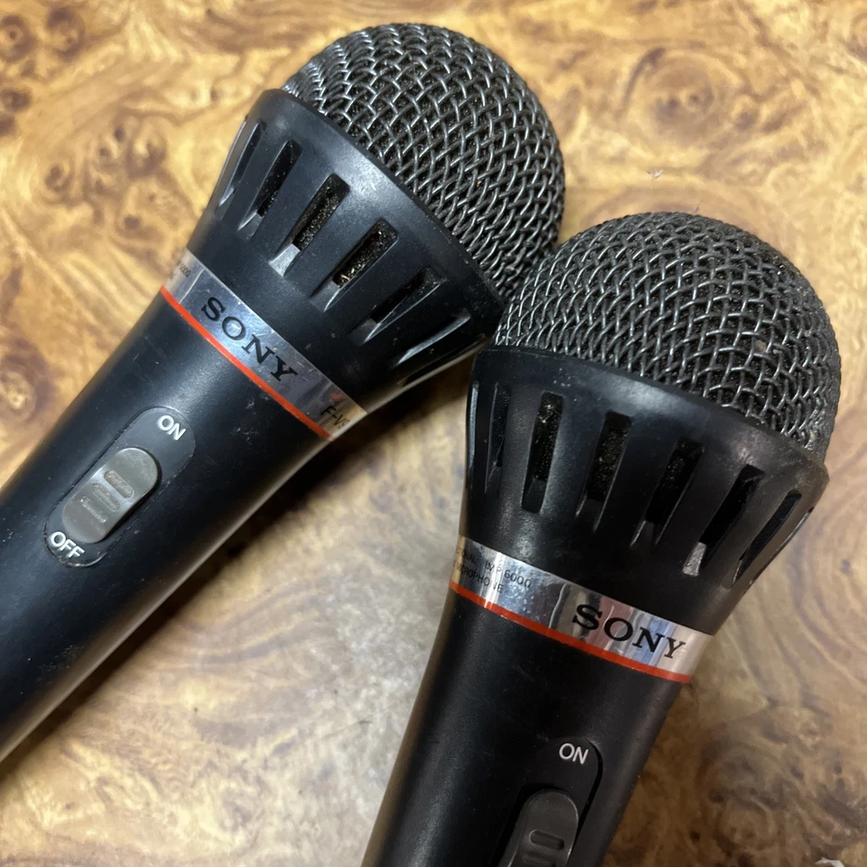 2 Sony F-V9 Omnidirectional Dynamic Vocal Microphones Untested - Image 3 of 4