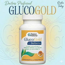 GlucoGold Berberine 1500mg Supplement - with Cinnamon  Banaba Leaf - 90 Tablets