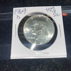 1969 D 40% Silver Kennedy Half. $10