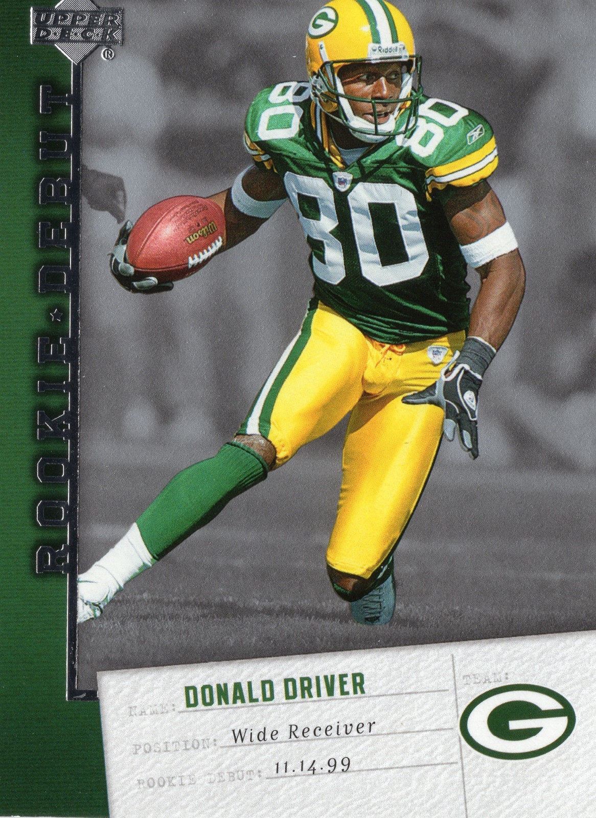 2006 Upper Deck Rookie Debut - Donald Driver #37 Green Bay Packers b2