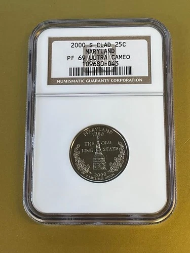 2000-S Clad Maryland State Quarter - NGC PF69 ULTRA CAMEO