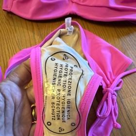 Victoria's Secret Pink 2pc Bikini Set Underwire Halter Adjustable Strap M B nwot