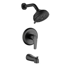 Tub Shower Faucet Combo Set Bathtub Faucet Set Shower System with Tub Spout S...