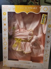 RED PLANET FAO SCHWARZ SPARKLE SLEEP SET NIB FAO BABY DOLL CLOTHES 14" DOLL