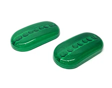 Signal-Stat 77-556 Green Oval Plastic Lens, SAE P1 68, LOT OF 2