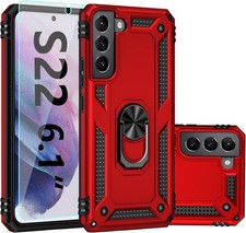 Samsung Galaxy S22 Case with Screen Protector, Military Grade 16ft Drop Tested C