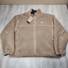 Nike ACG Canwell Glacier Sherpa Fleece Jacket Beige Mens Size L New FV8653-247