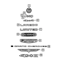 Genuine Mopar Lift-Gate Nameplate 68524487AA