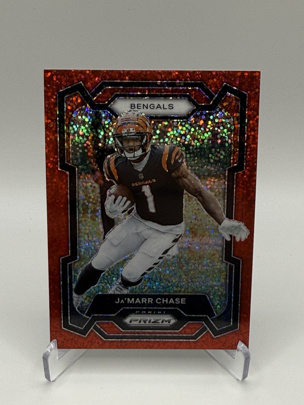 2023 Panini Prizm - Ja'Marr Chase #56 Red Sparkle Prizm