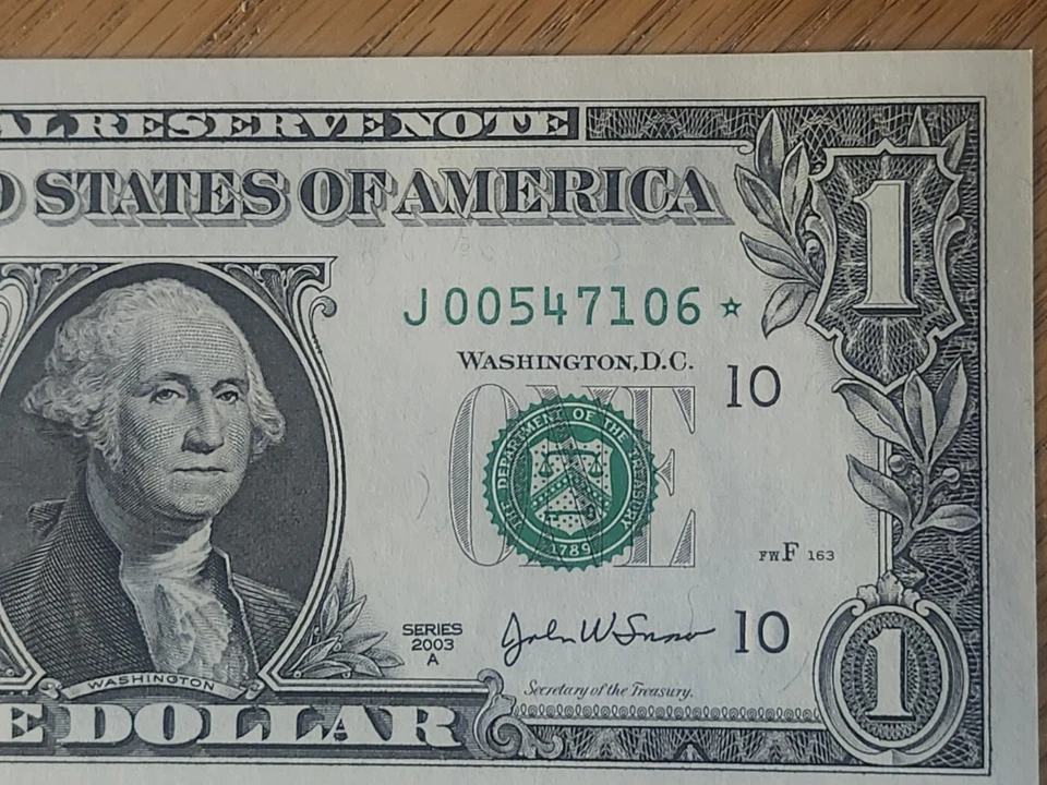 2003A $1 "STAR NOTE" KANSAS CITY UNC/GEM J00547106* 00 START 3 OF 3 CONS SER - Image 4 of 4