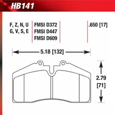 Hawk HB141U.650 Racing Pad - DTC-70 Compound
