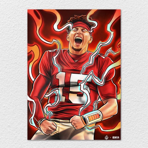 Arte de Patrick Mahomes - Arte de pared de metal - Arte de fútbol americano de la NFL Mahomes | WallSmack - Imagen 2 de 11