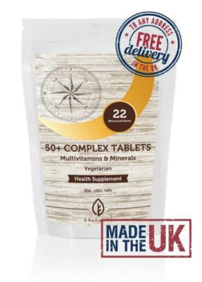 50+ Plus A-Z Multivitamine Mineralien komplexe Tabletten GB BritVits