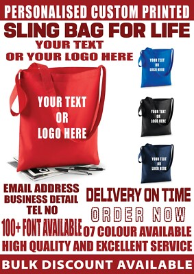 AF Merch Personalisierte TOTE aus Baumwolle Text Logo Tasche Hen Party
