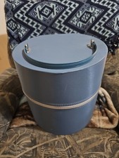 Vintage Travins Wig Box Retro 1960s Mid Century Modern  Blue Vinyl ...