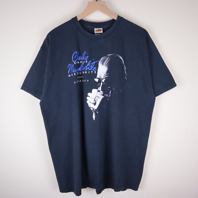Vintage Charlie Musselwhite Chicago Blues Harmonica Shirt Adult XL 23.5x30