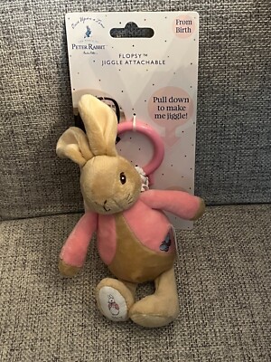 Peter Rabbit Pull Down to Make me Jiggle Flopsy Pram Cot Car Sear