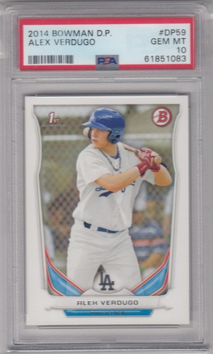 2014 Bowman Draft ALEX VERDUGO 1st Rookie Card #DP59 PSA 10 Gem Mint Red Sox
