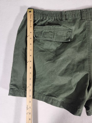 Red Head Army Green Cotton Cargo Shorty Shorts Vintage Mens 44 - Picture 4 of 5