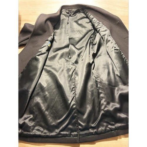 Vintage Pendleton Country Traditionals Wool Overcoat 46L Black USA Made - Picture 8 of 9