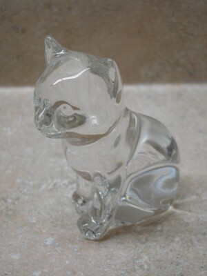 Princess House Pets 24% Lead Crystal Cat Figurine Made in