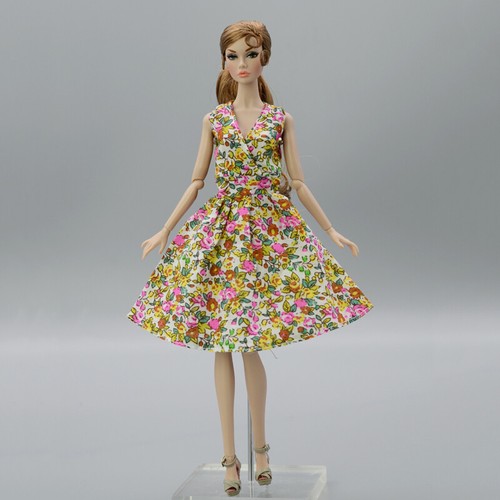 Fashion Flower Floral Dress For 11.5" 1/6 Doll Outfits Fashion Doll Clothes Gown