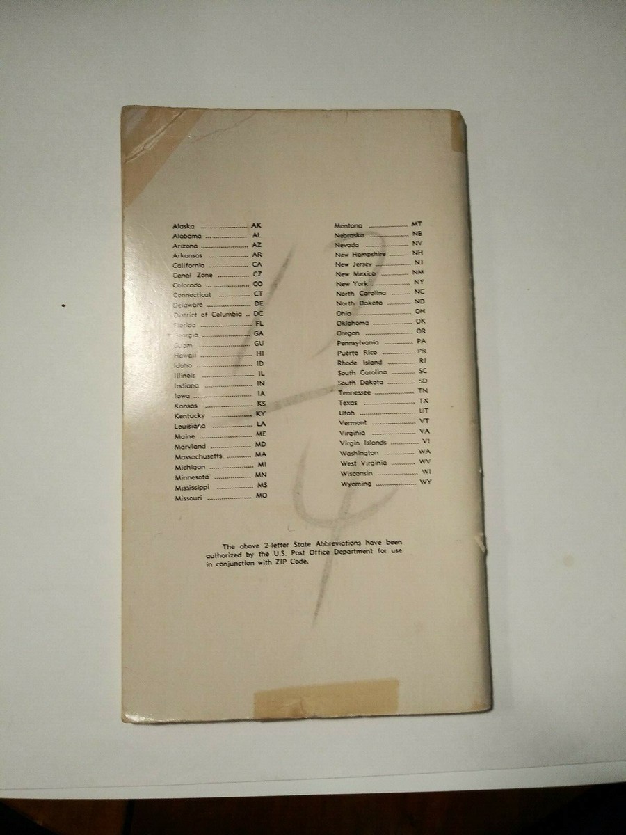 1967 ZIP CODE DIRECTORY - ALL INTACT - COLLECTIBLE VINTAGE