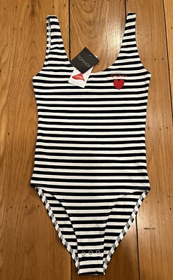 NWT Topshop Sleeveless Bodysuit Navy/White Stripes Amour - Size 2
