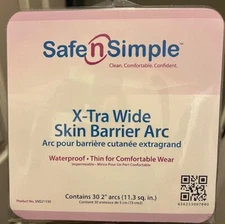 Safe-n-Simple X WIDE Skin Barrier ARCS Waterproof (1) Pkg 30  2"