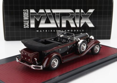 1931 Cord L-29 Phaeton Sedan Cabriolet Open Top Black/Red in 1:43 scale - Picture 2 of 2