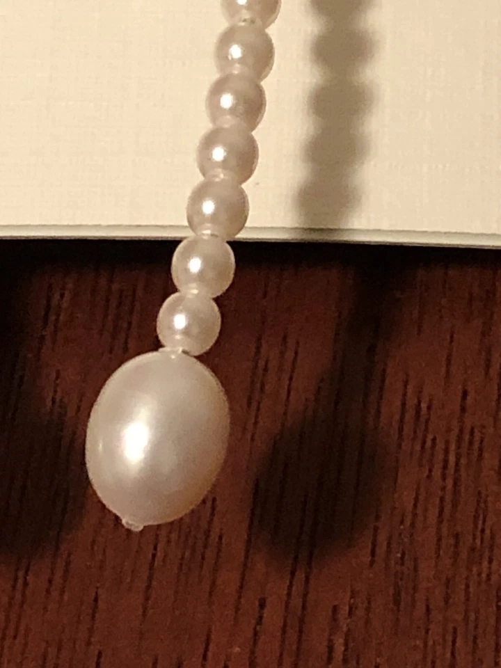 lucky brand earrings hook imitation pearl new with tags - Image 3 of 4