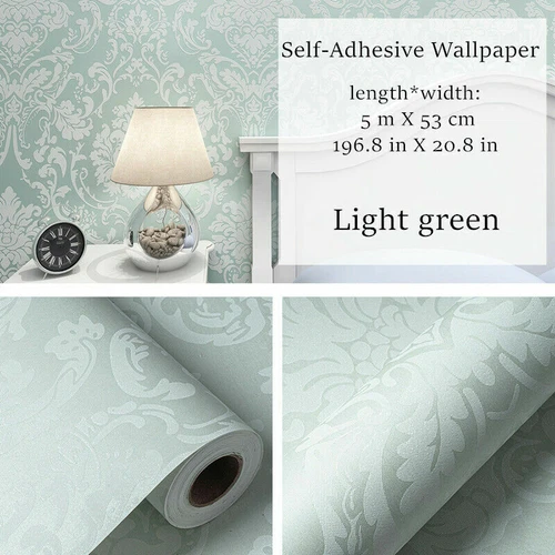 5M Floral Wallpaper Sticker Self-Adhesive Non-woven Wall Paper Home Decor Modern - Bild 24 von 24