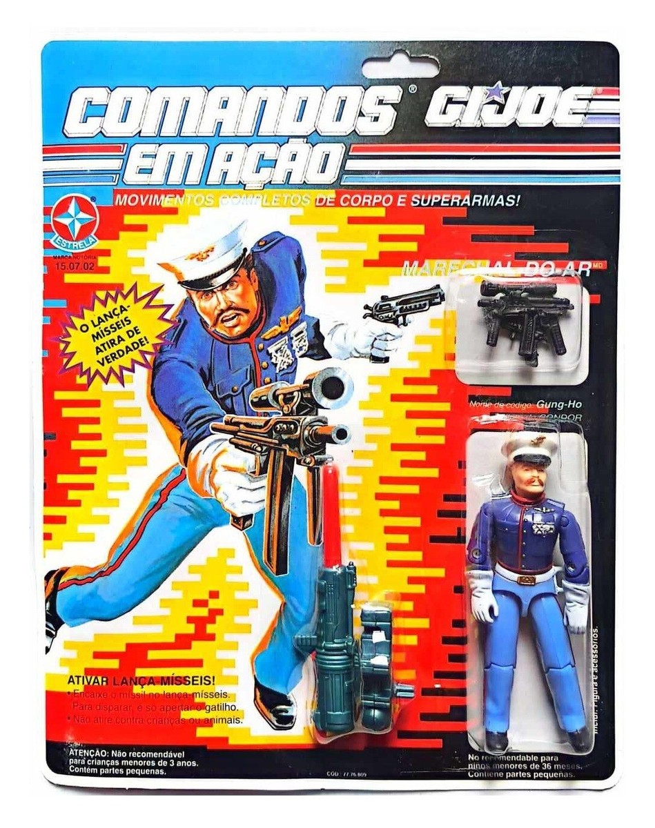 GI JOE COMANDOS EM ACAO MARECHAL DO AR - GUNG-HO- ESTRELA BRAZIL
