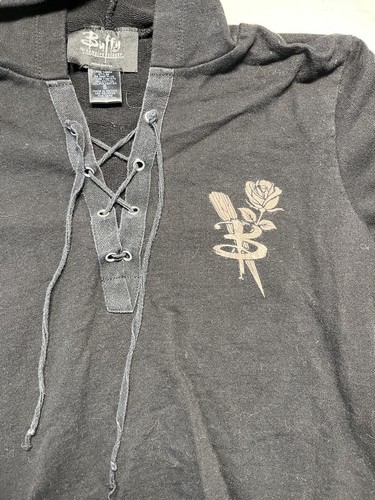 Buffy the Vampire Hoodie Joss Whedon Sunnydale High School Black Pullover Small - Picture 4 of 8