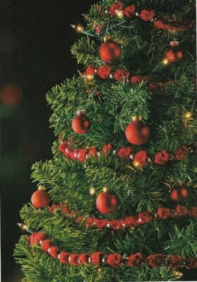 BEADED POPCORN GARLAND CHRISTMAS CROCHET PATTERN INSTRUCTIONS