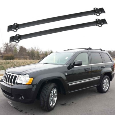 2PCS Cross Bar Fits For Jeep Grand Cherokee WK 2005-2010 Roof Rail Luggage  Bars