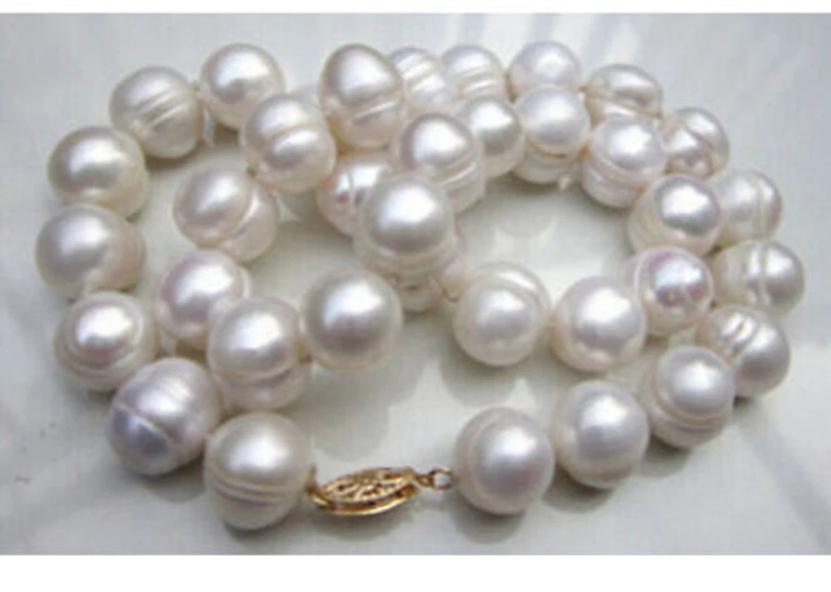 20 inches Real Pearl 10 11mm South Sea White Baroque Pearl
